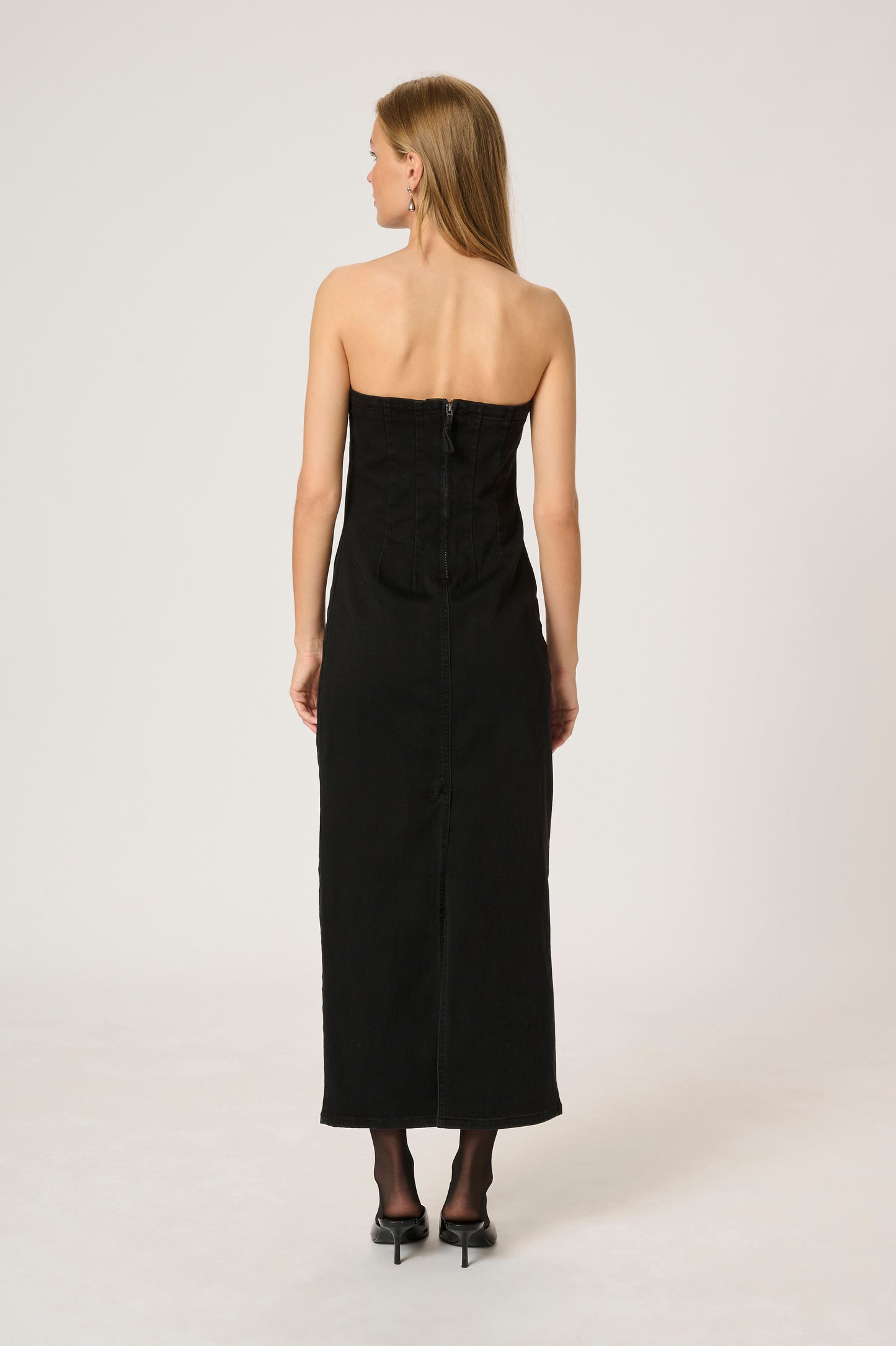 Ayo Denim Dress Black Dark Vintage Wash
