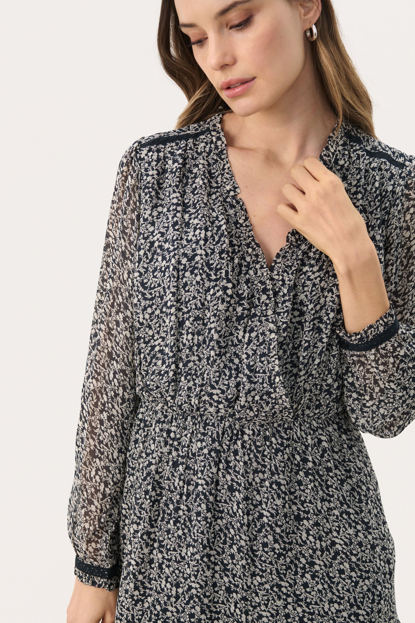 Munya Dress Dark Navy Micro