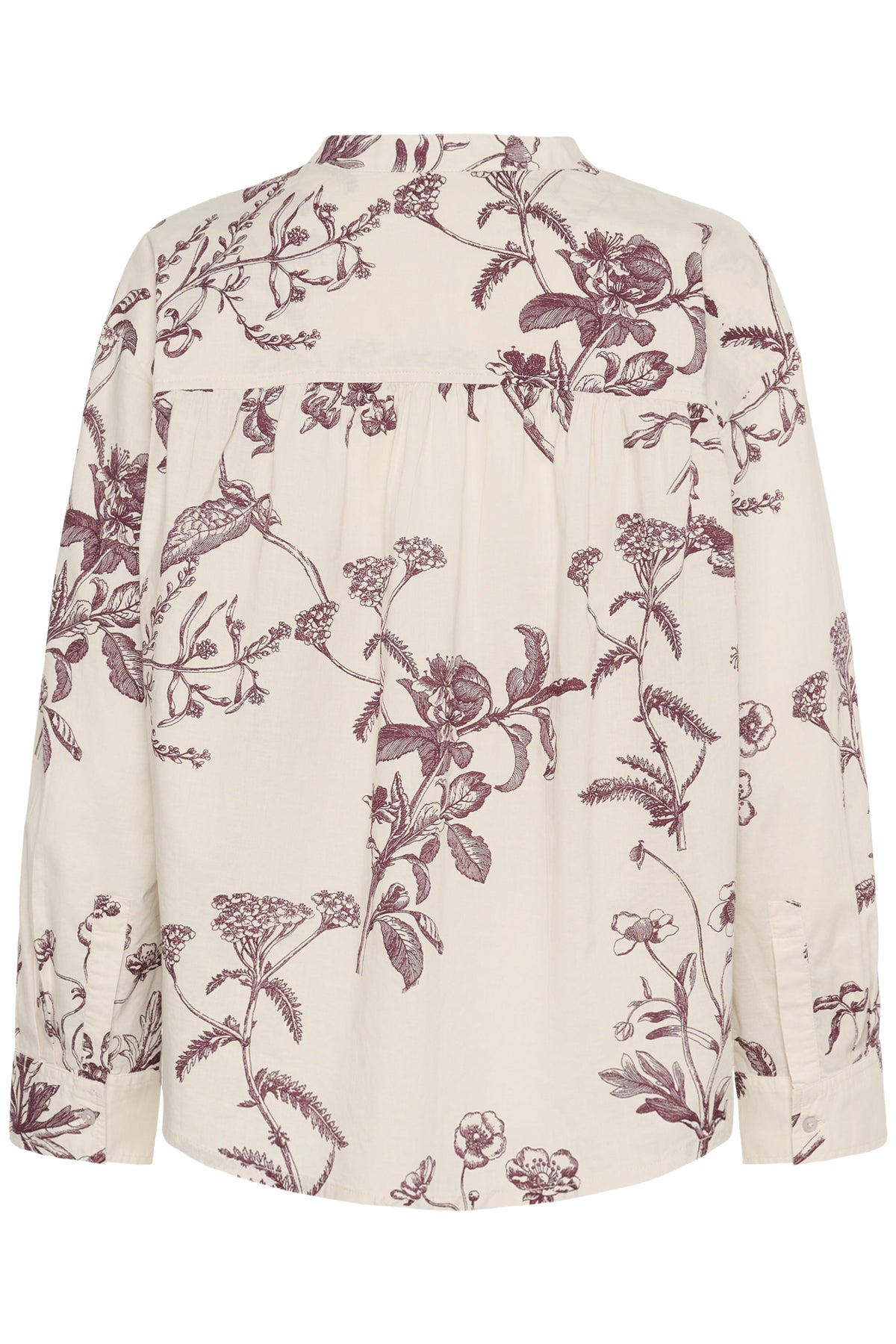 Natale Blouse Tawny Port Botanic Print