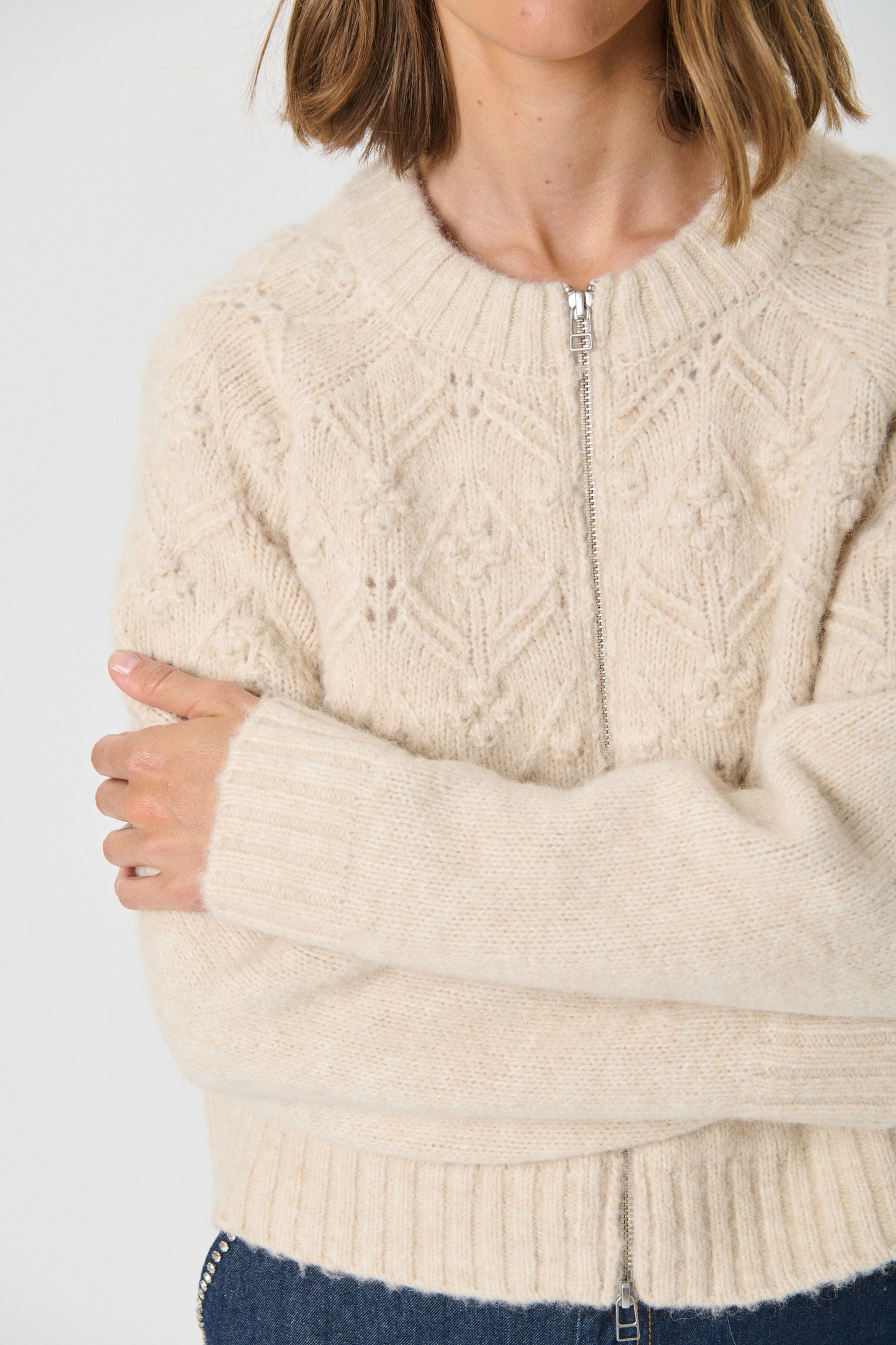Vernie Cardigan French Oak Melange