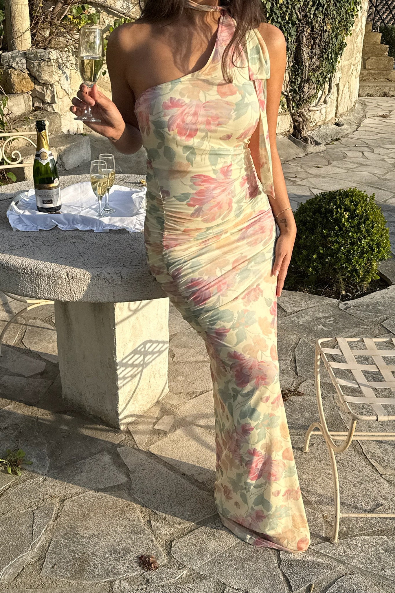Nova Mesh Dress Pastel Garden