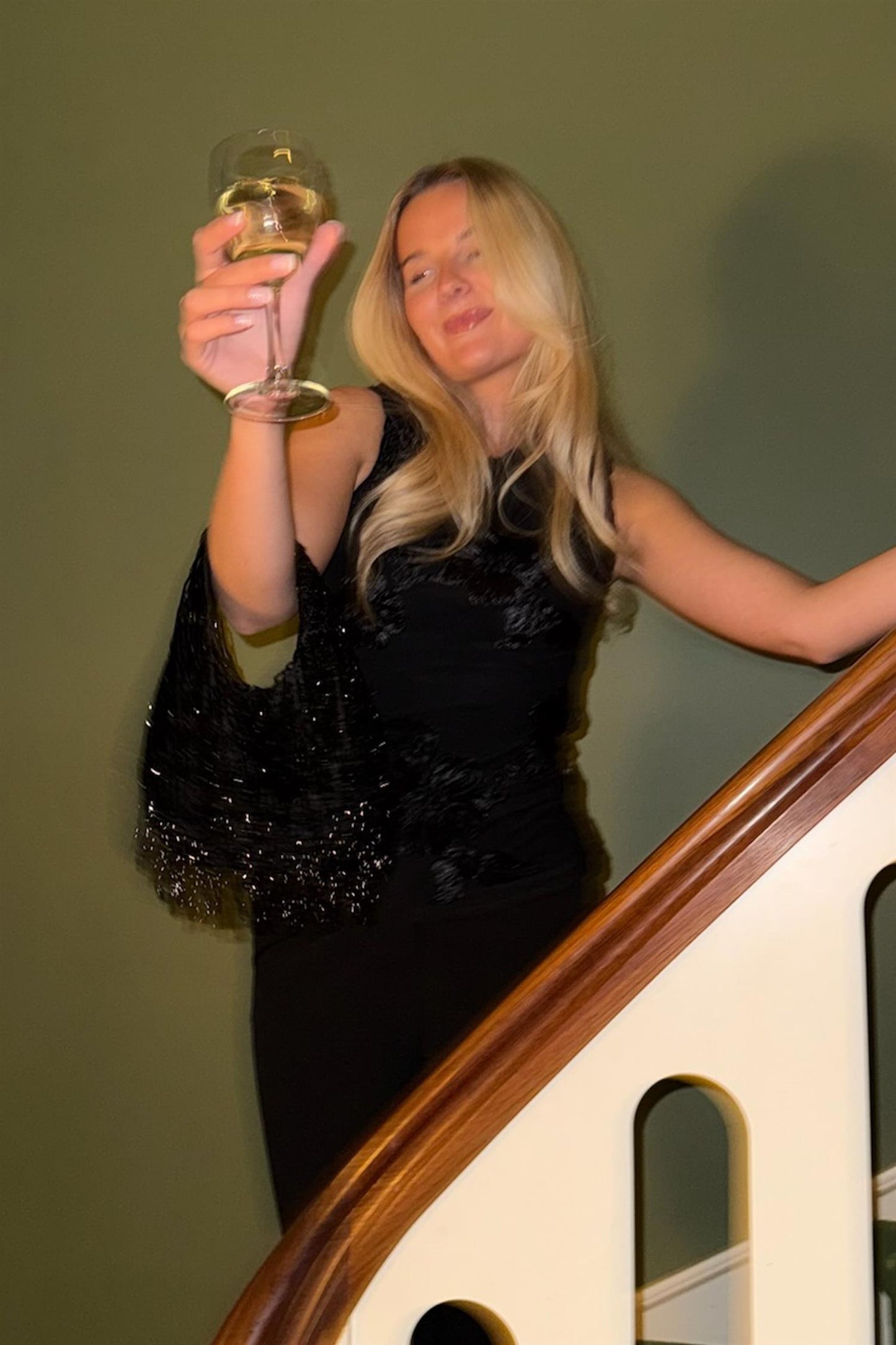 Mira Mesh Top Black Flower