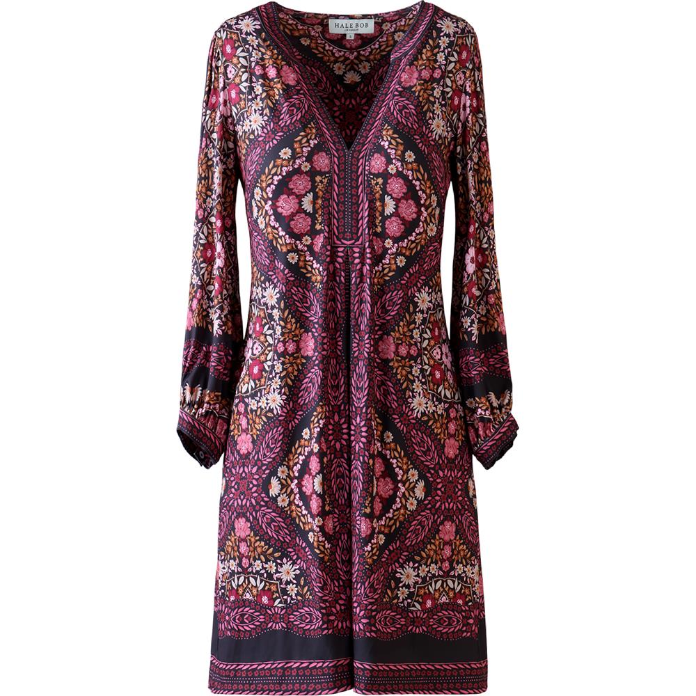 Malayah Beaded Dress Wine
