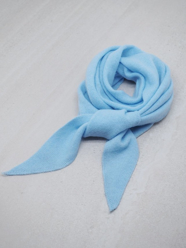 Skjerf Merinoull Lyseblå