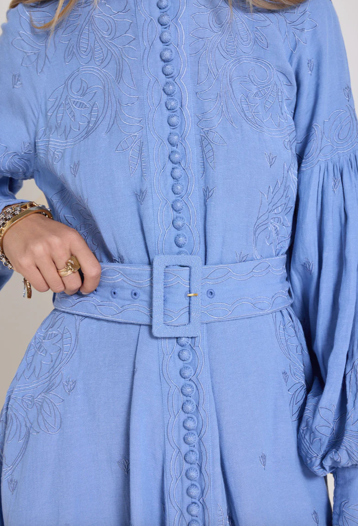 Berite Short Dress Milkey Blue