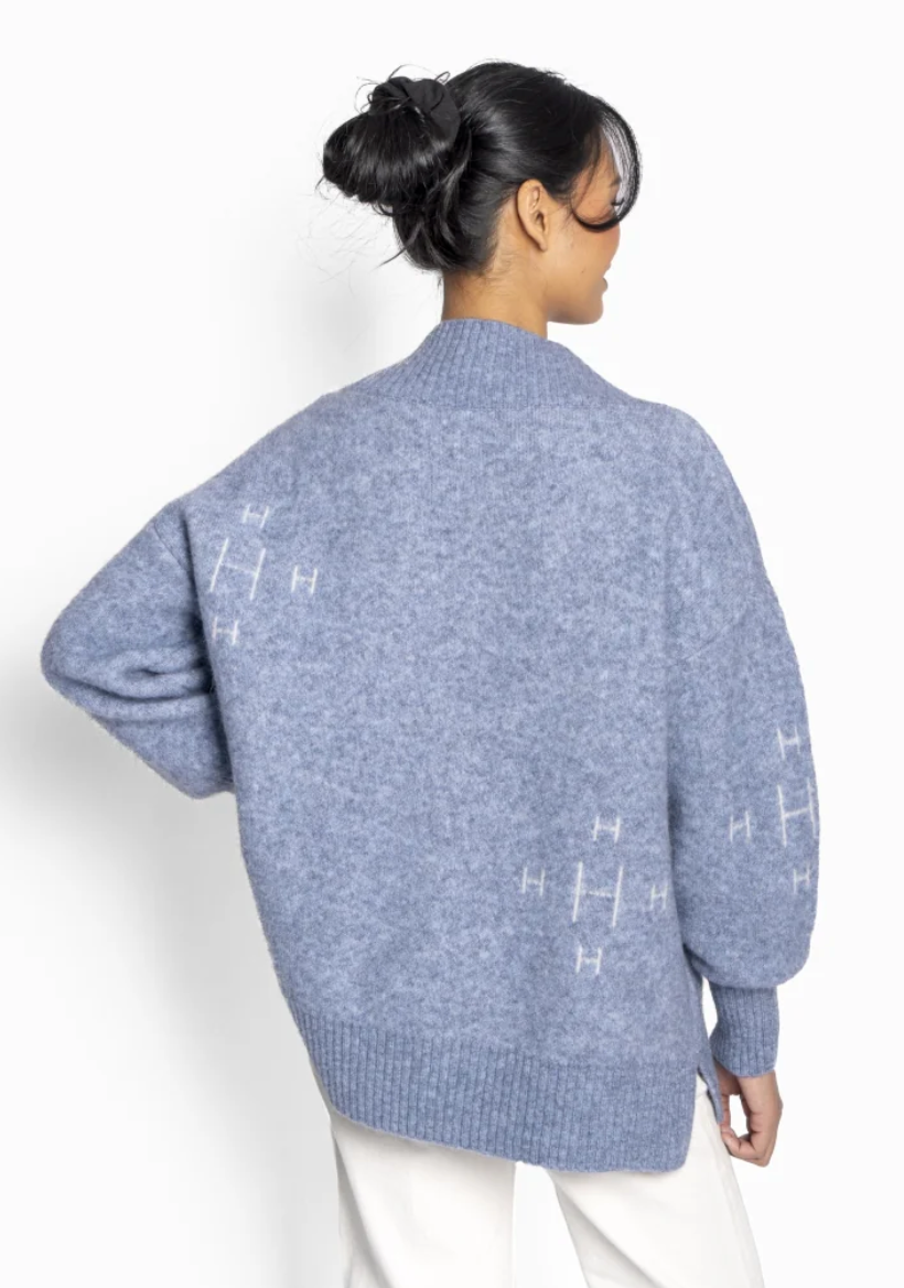 Fam V-neck sweater Faded Denim