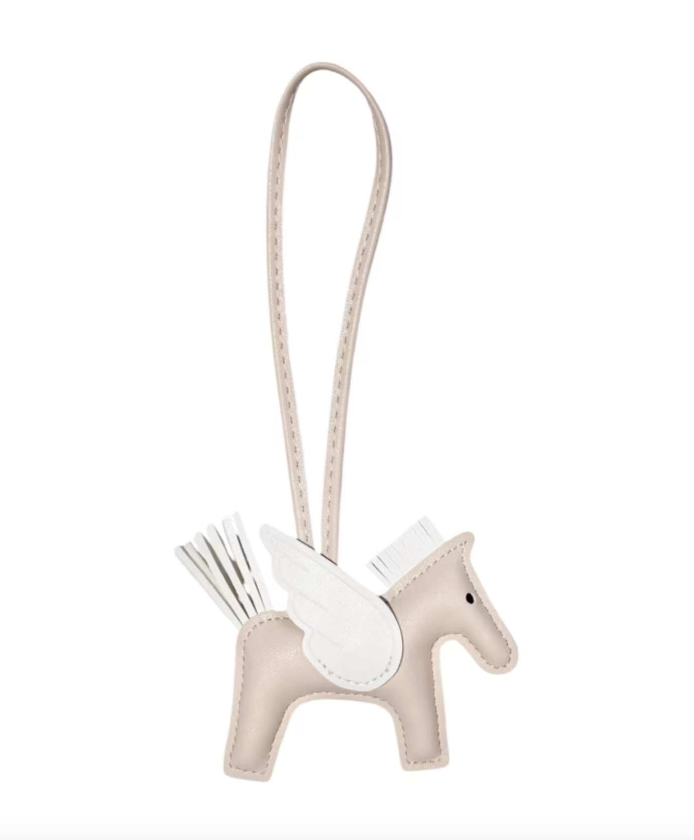 Pony Bag Charm Lys Beige