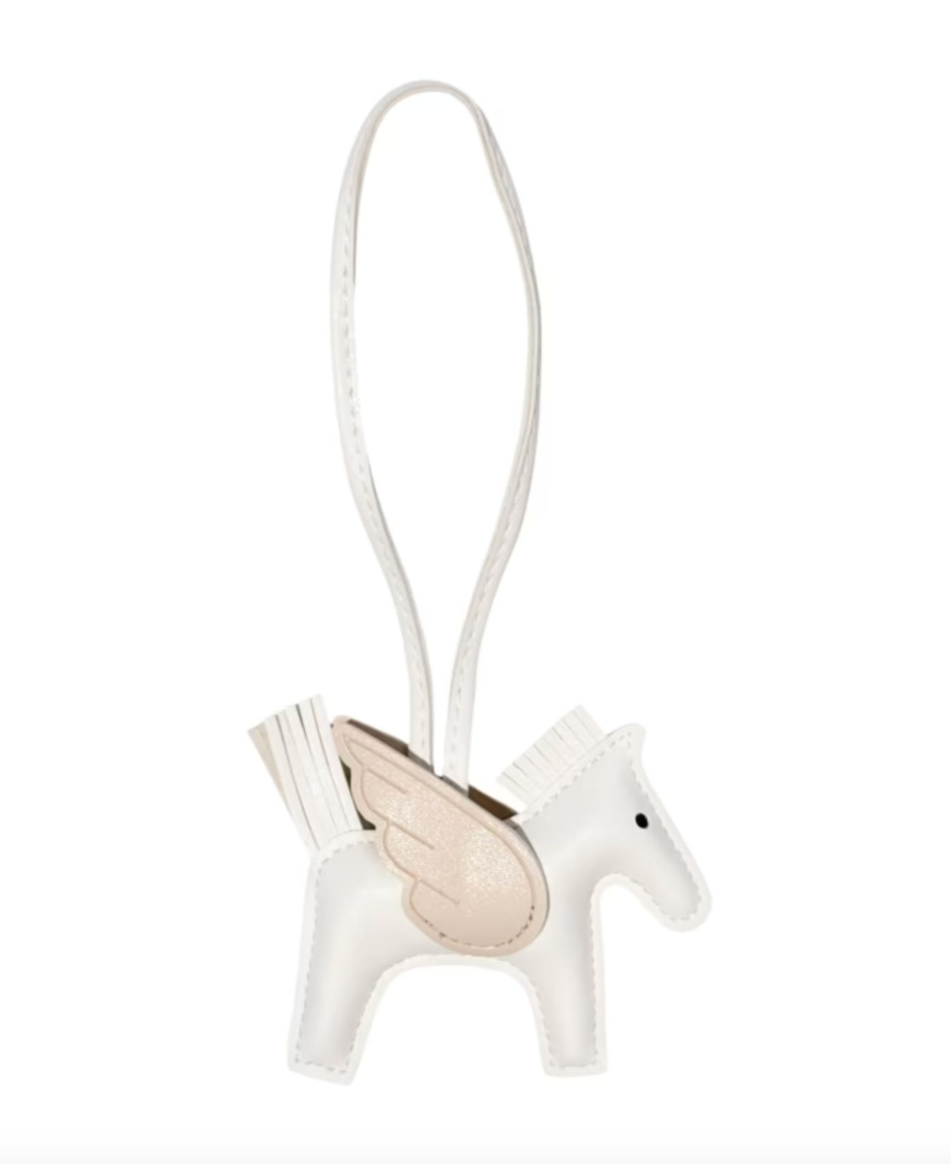 Pony Bag Charm Hvit M Beige