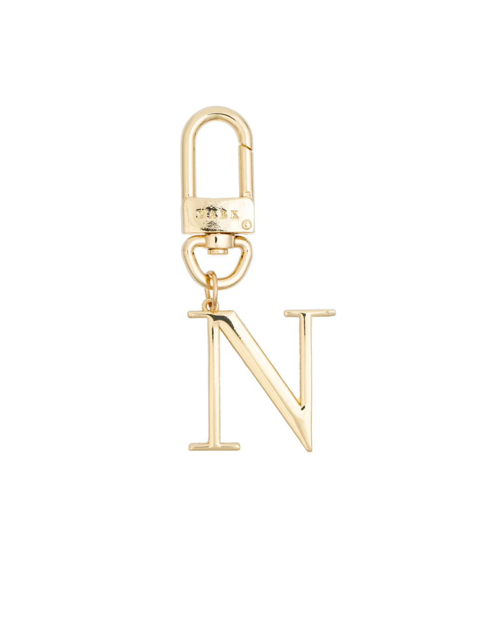 Metal Letter Bag Charm N