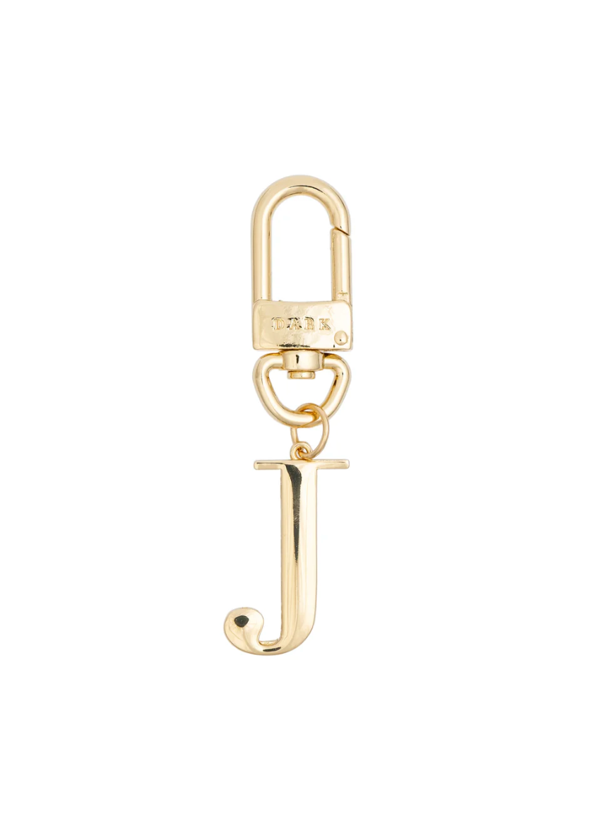 Metal Letter Bag Charm J