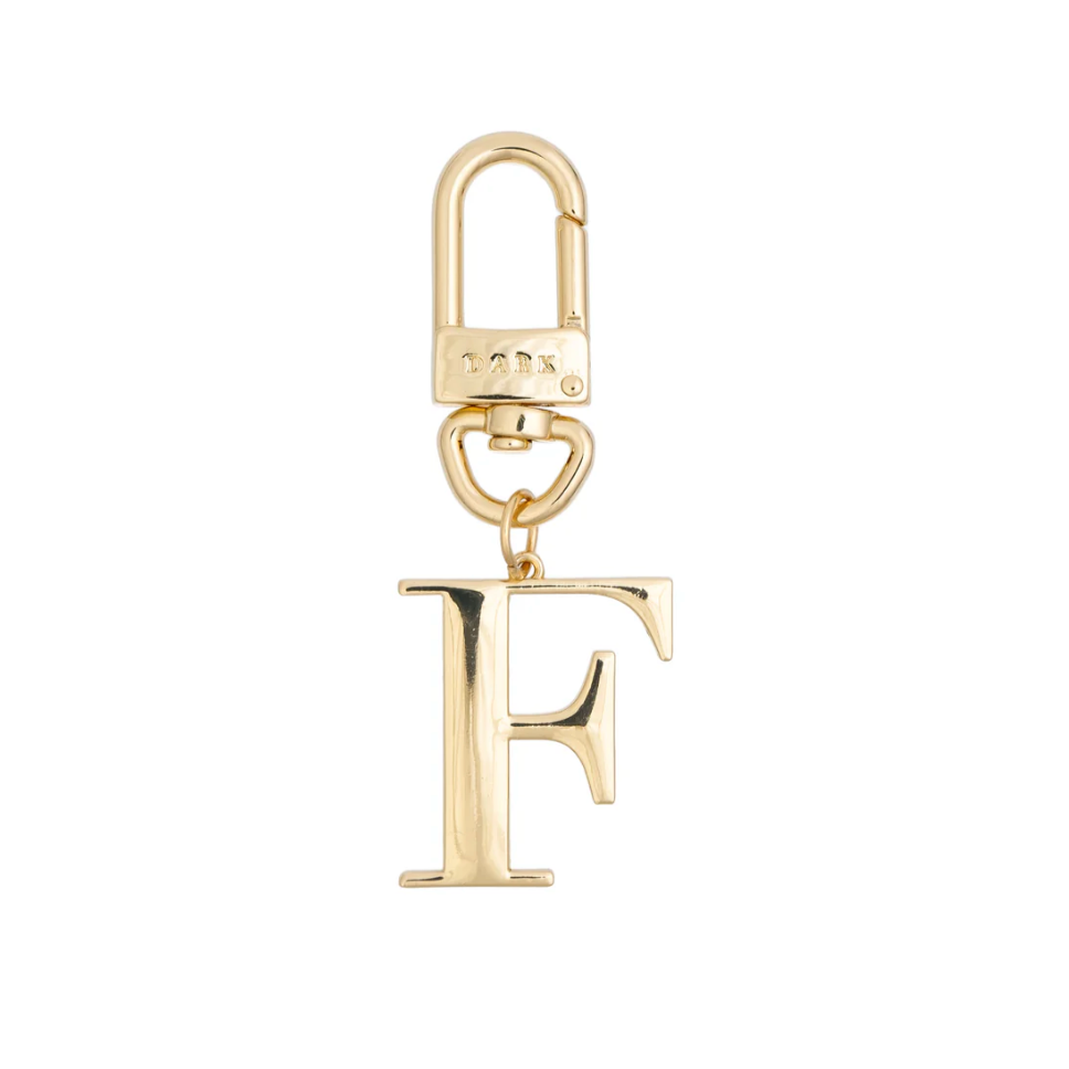 Metal Letter Bag Charm F
