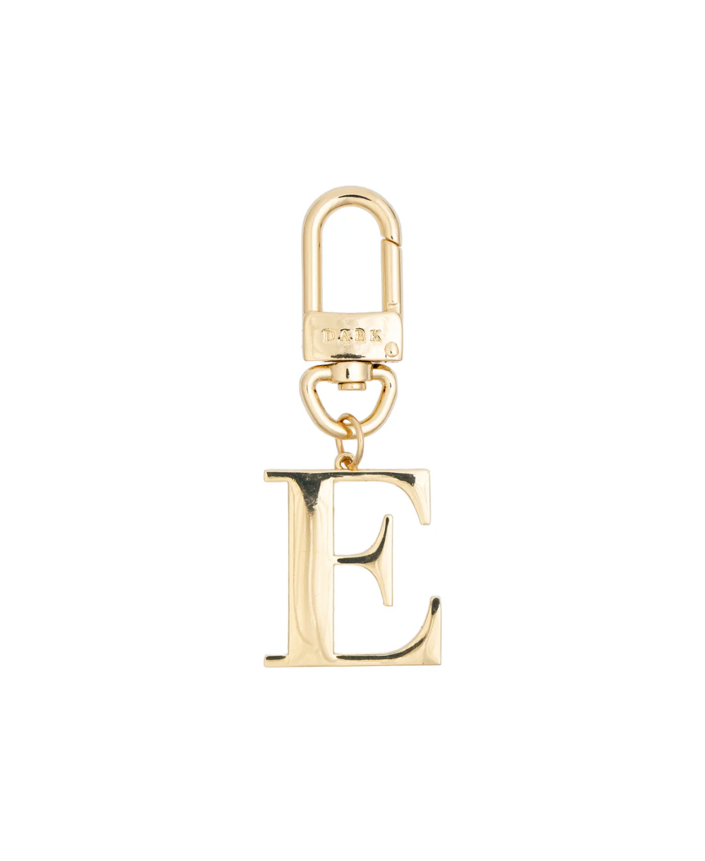 Metal Letter Bag Charm E