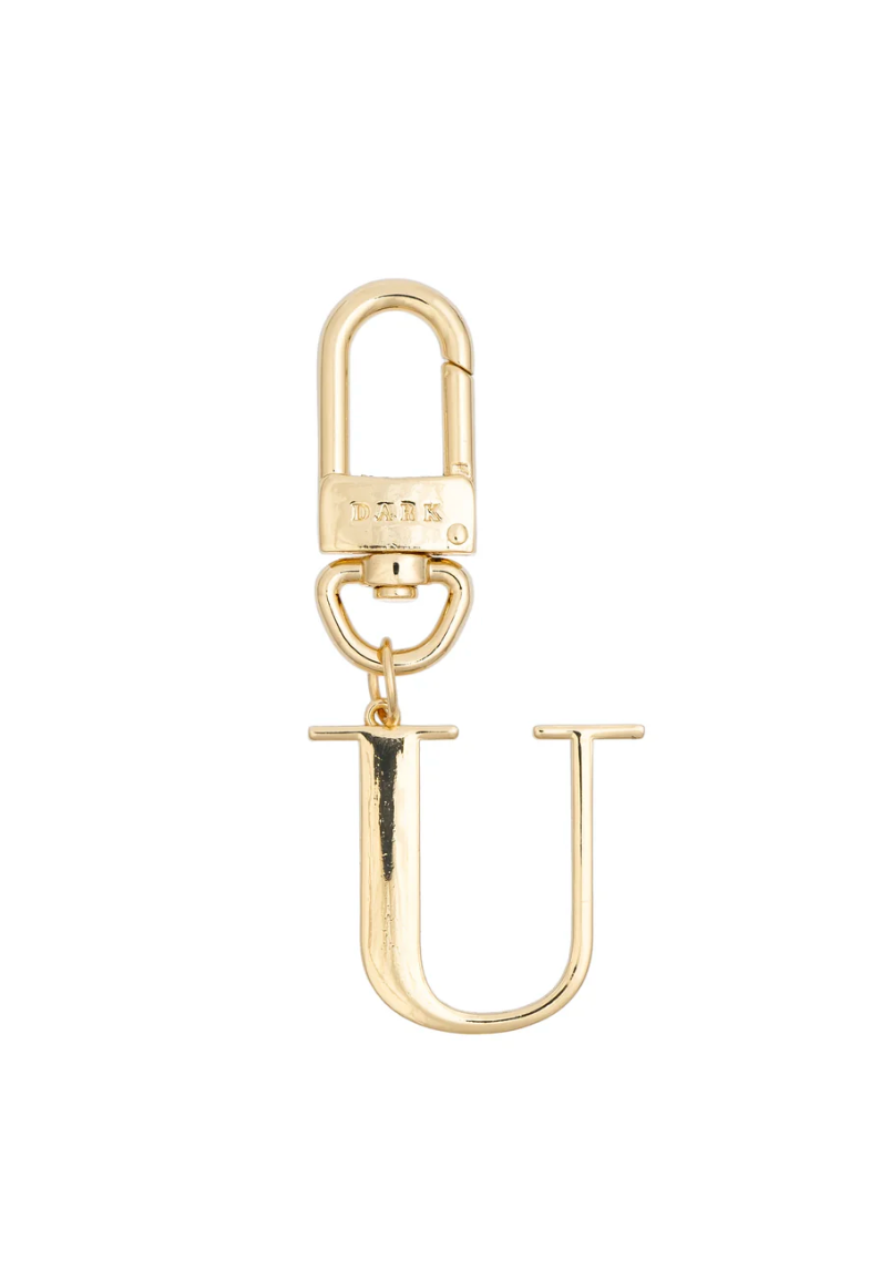 Metal Letter Bag Charm U