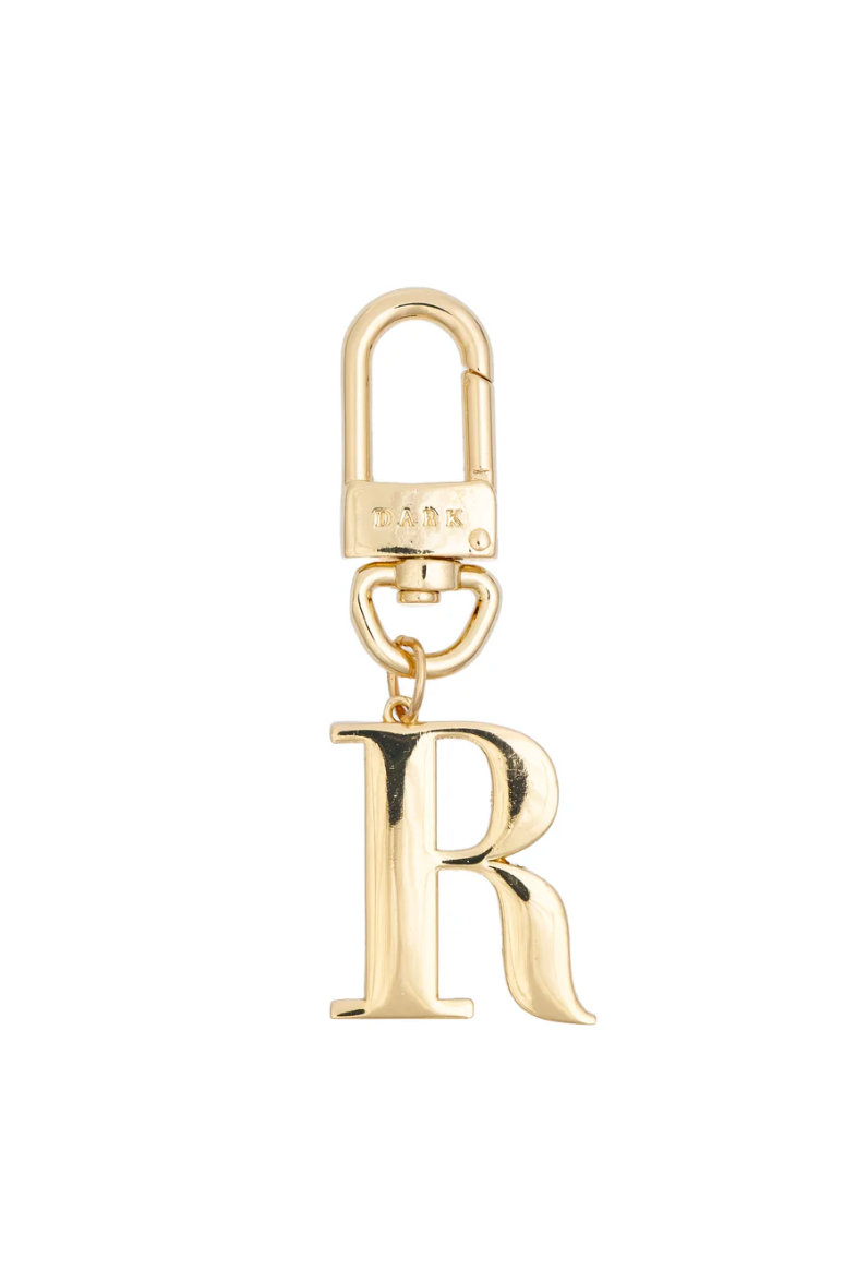 Metal Letter Bag Charm R