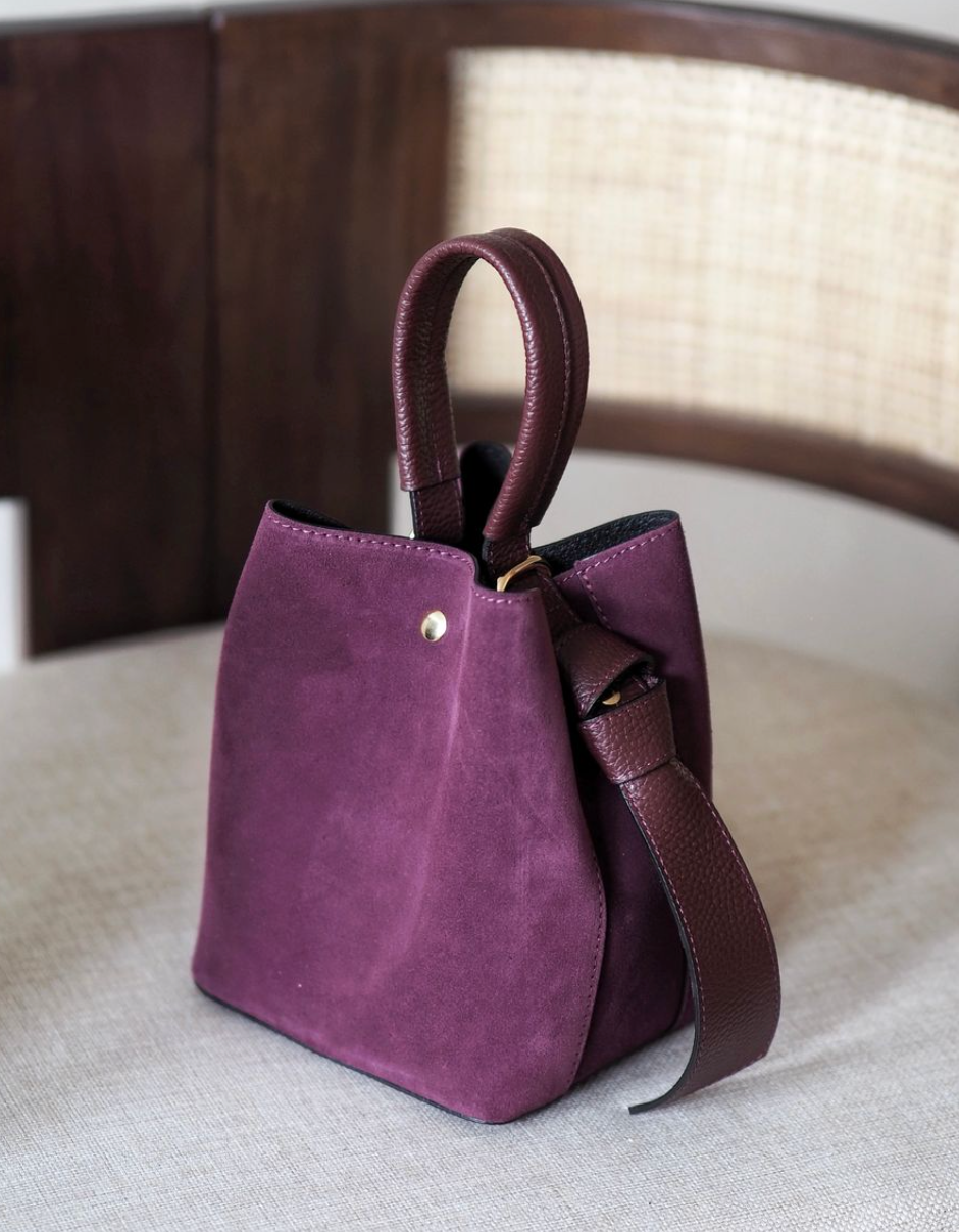 Bucket Bag Semsket Burgunder