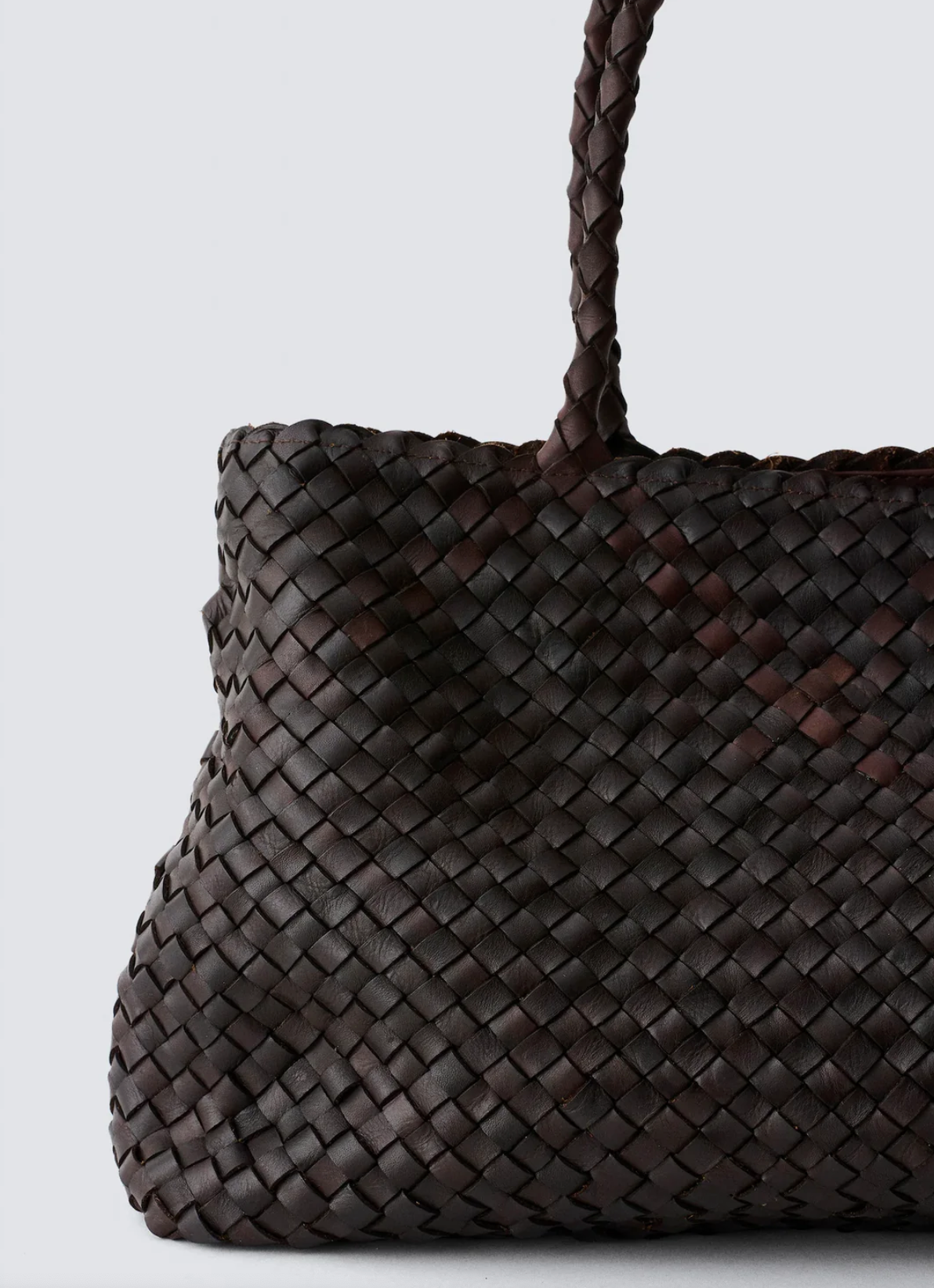 Vintage Mesh Tote Dark Brown