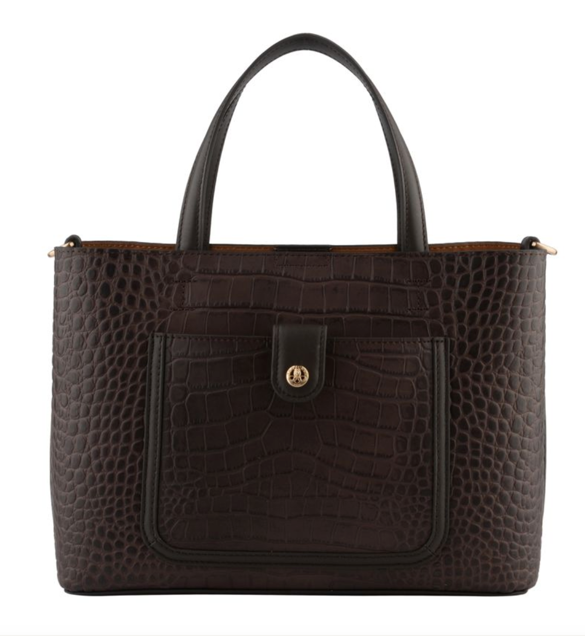 Bride Crocco Satchel Bag Brown