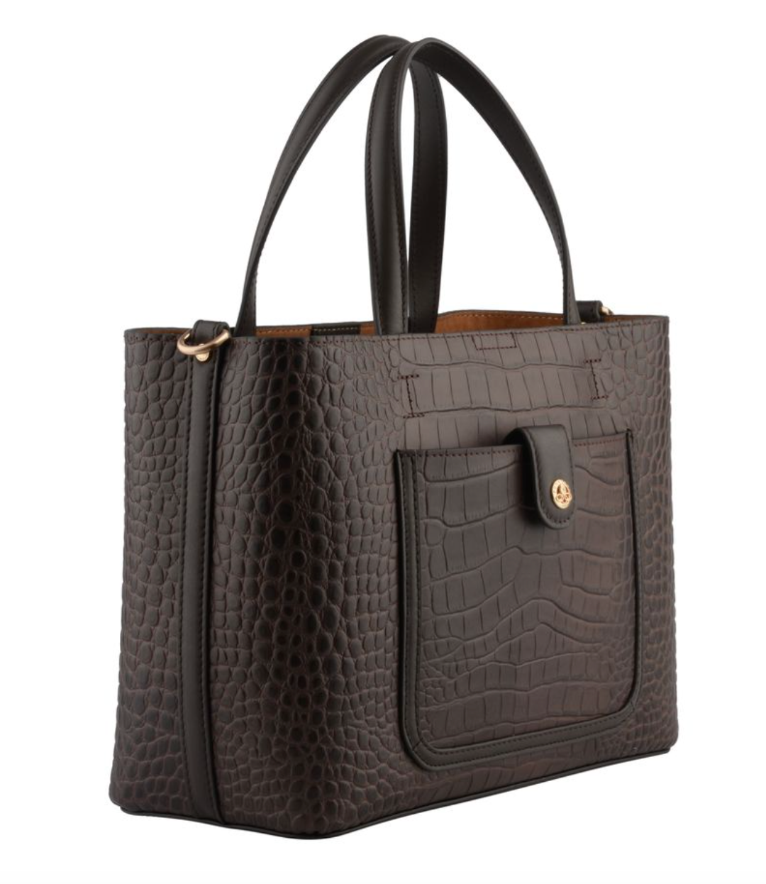 Bride Crocco Satchel Bag Brown