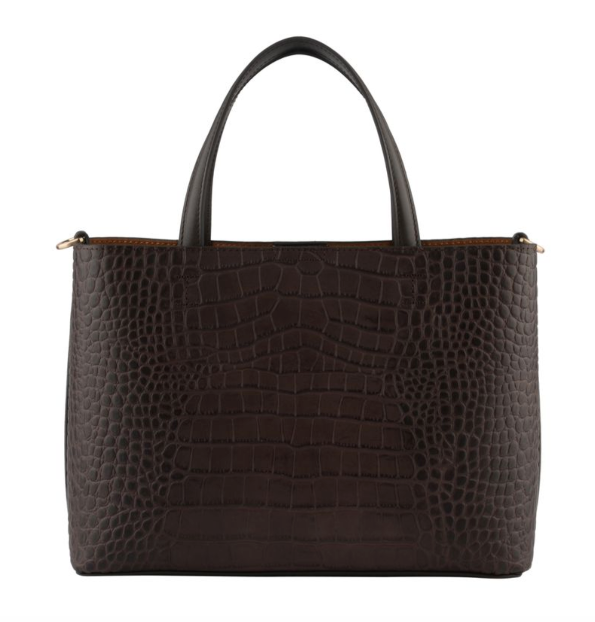 Bride Crocco Satchel Bag Brown