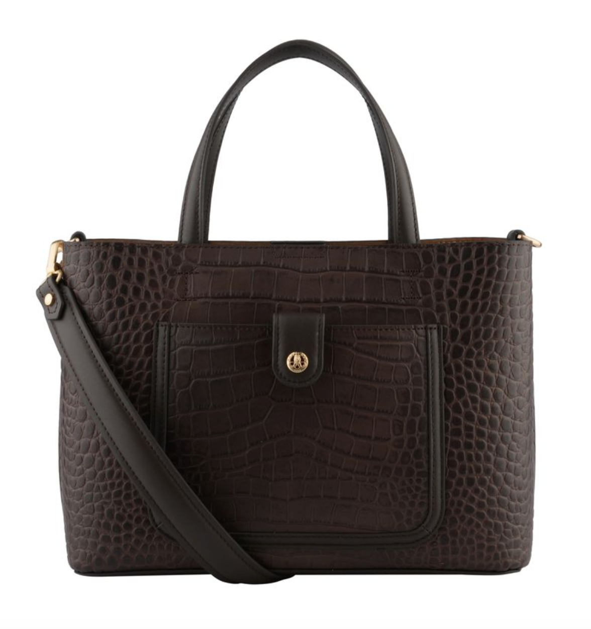 Bride Crocco Satchel Bag Brown