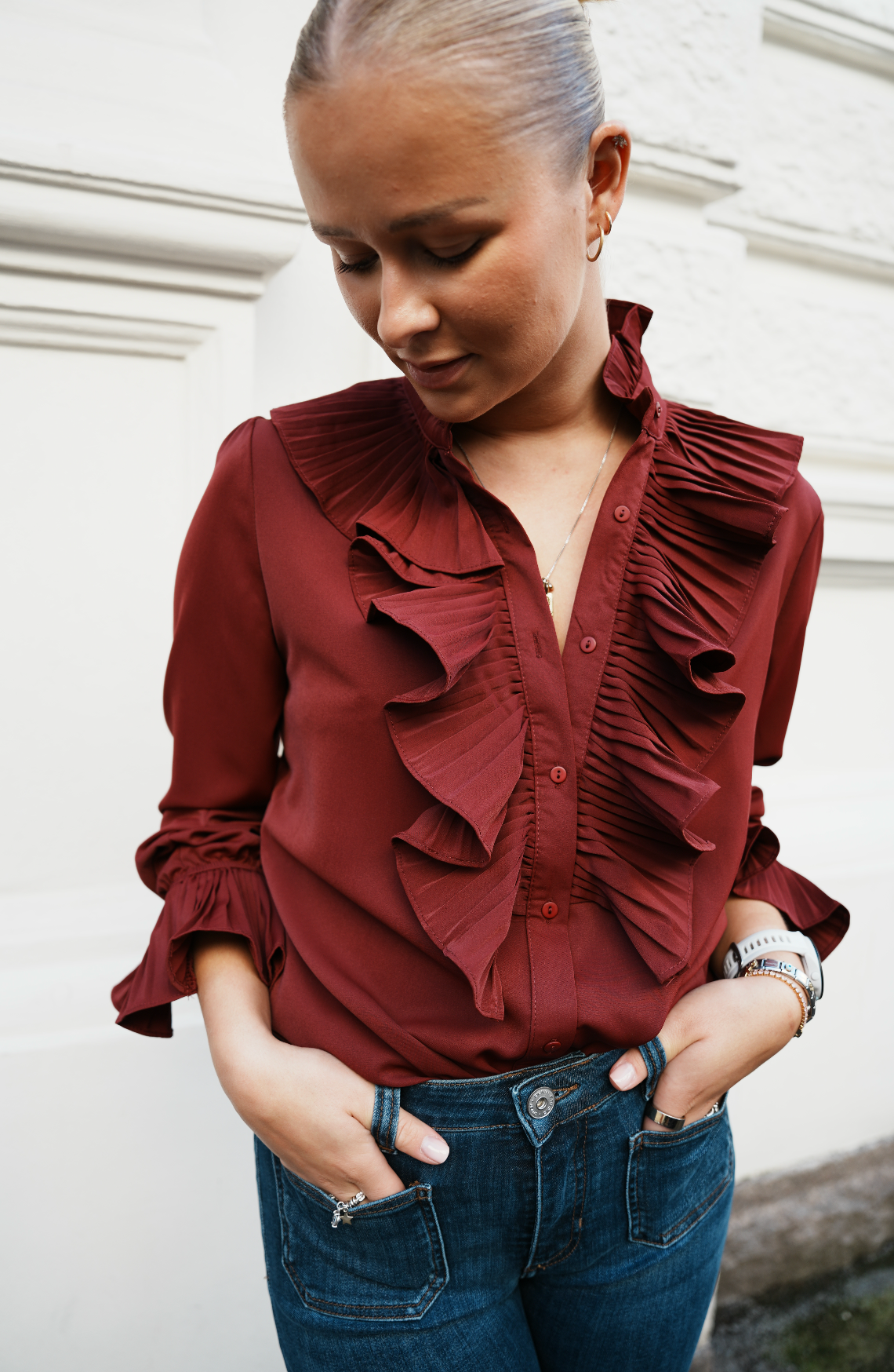 Natasja Bluse Bordeaux