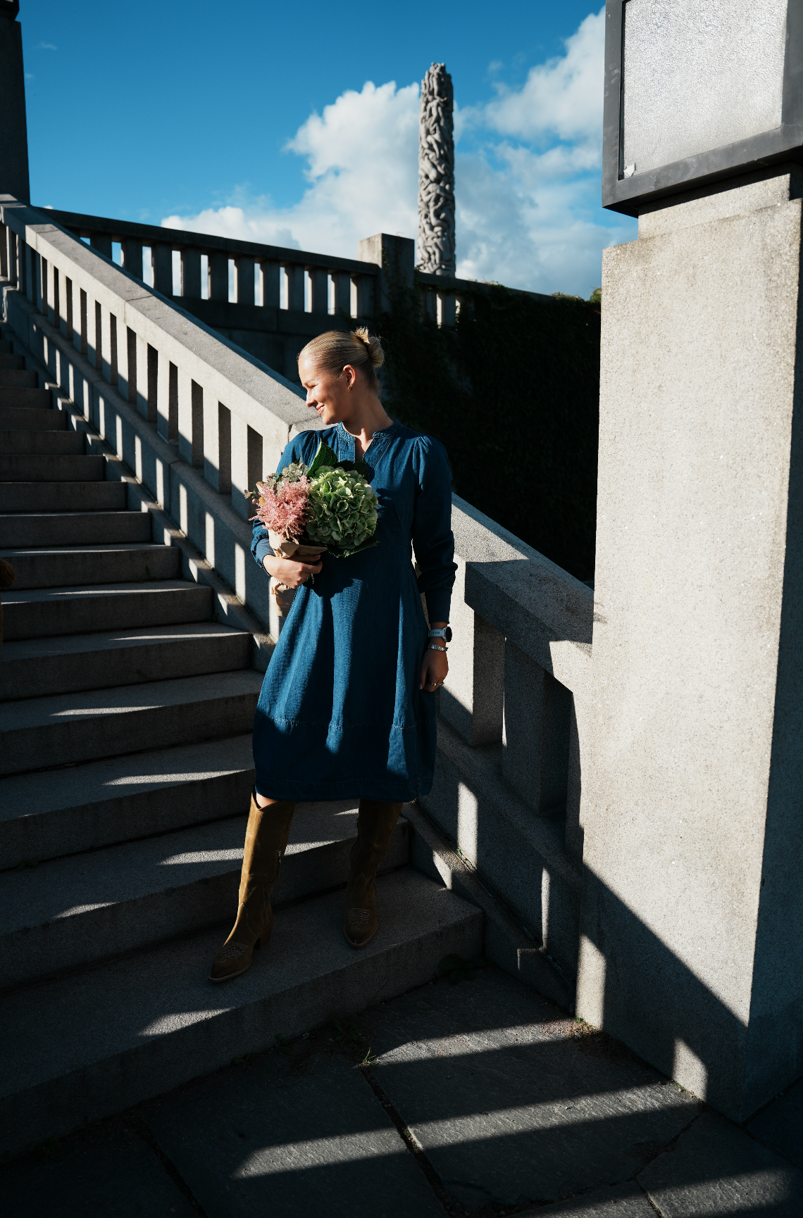 Allura Arpa Rib Dress Dark Blue Washed