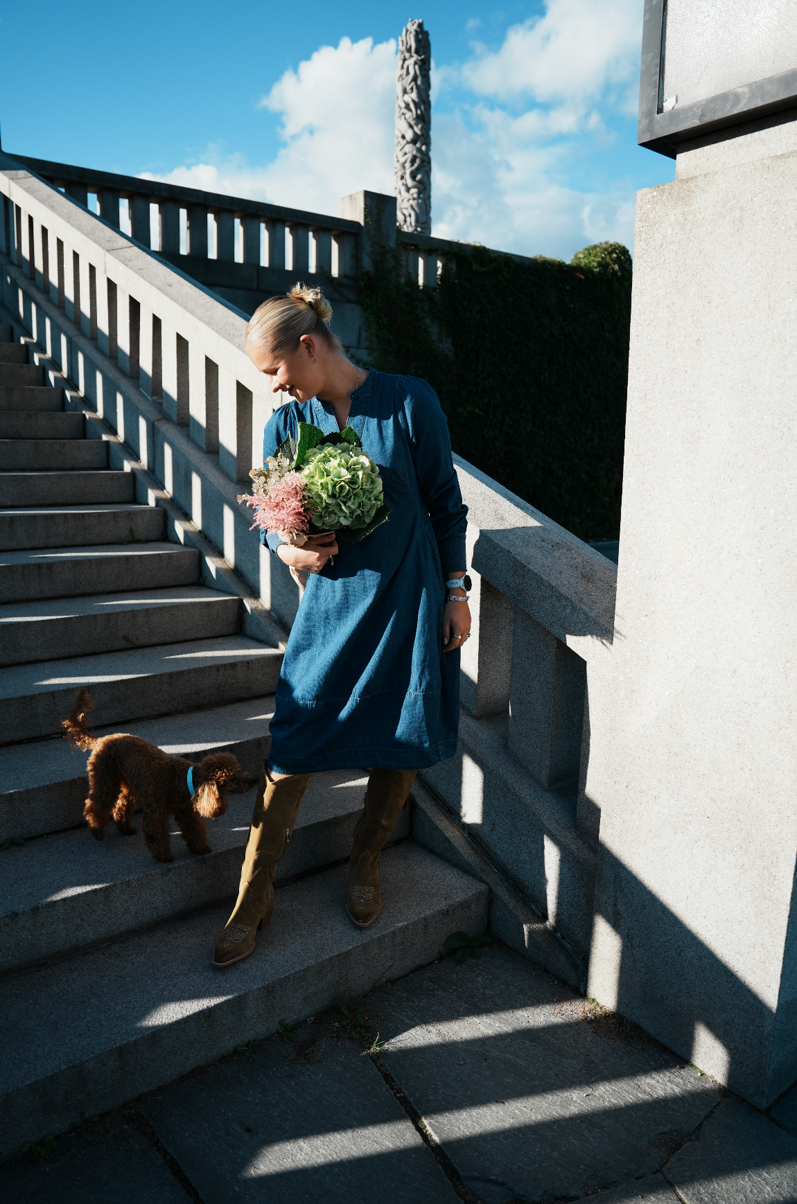 Allura Arpa Rib Dress Dark Blue Washed