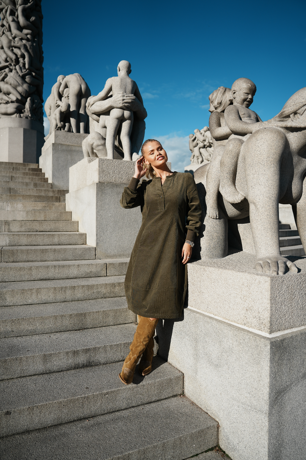 Rhaena Dress Burnt Olive