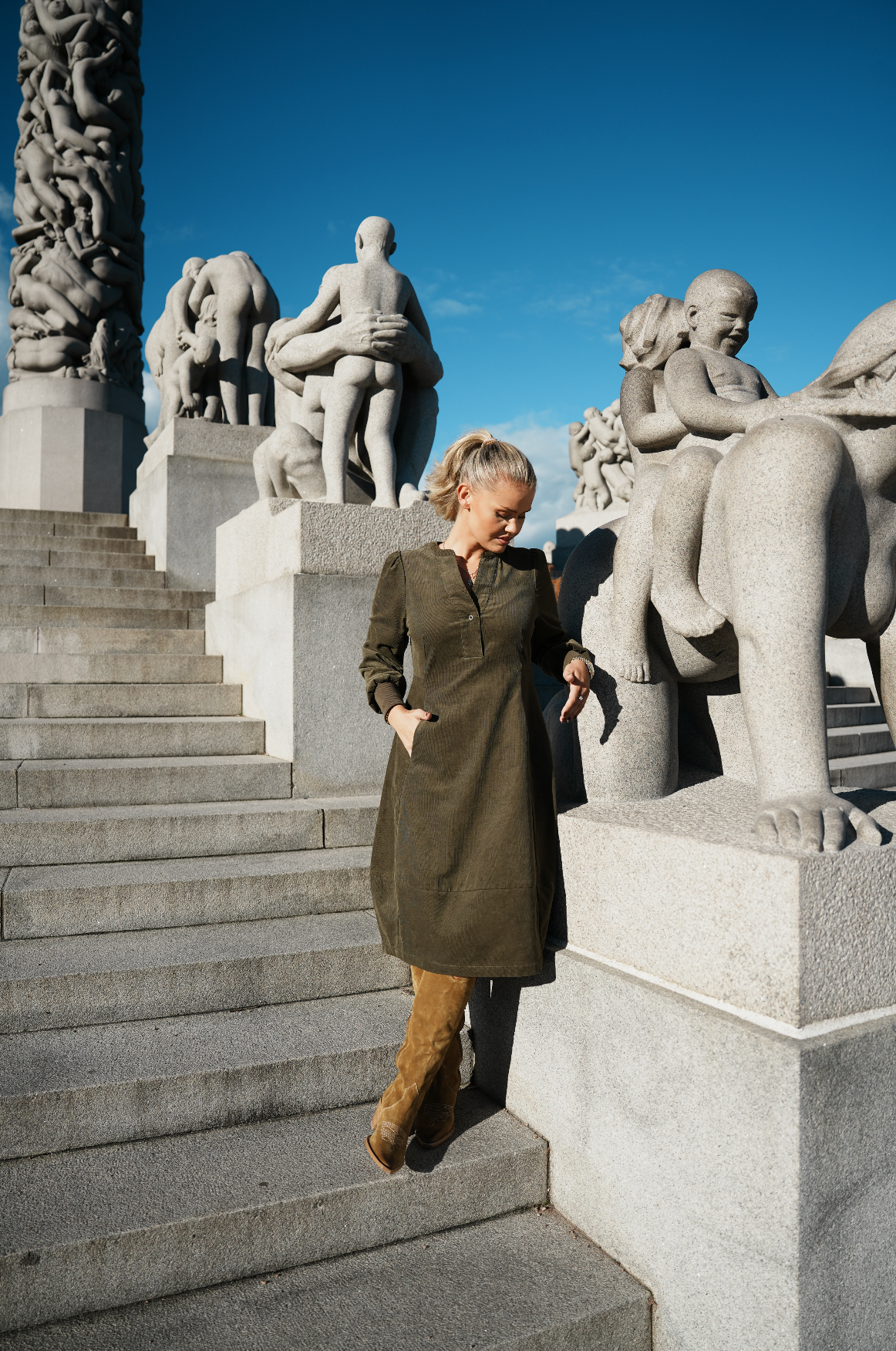 Rhaena Dress Burnt Olive