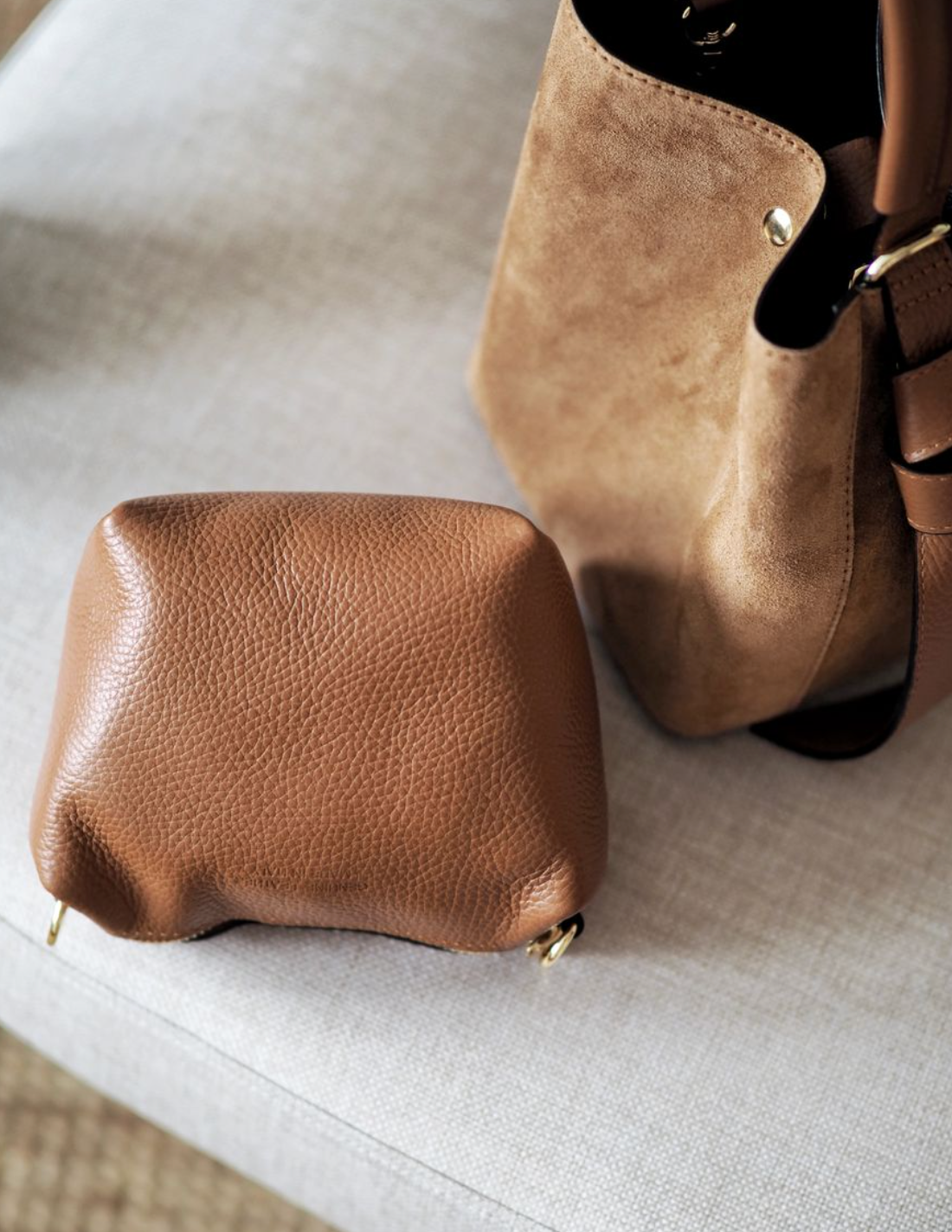 Bucket Bag Semsket Cognac