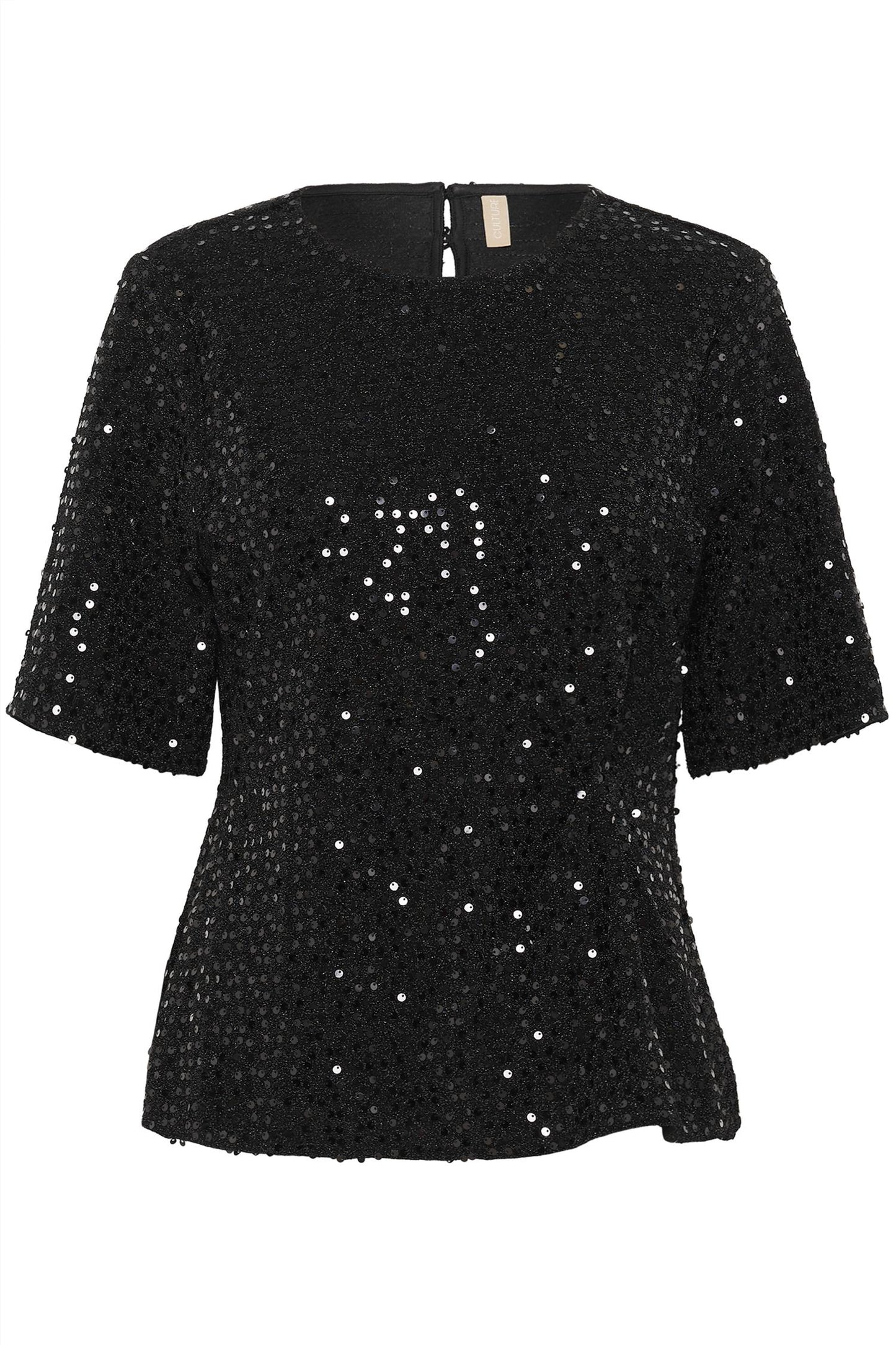 Tamera Sequin Blouse Black