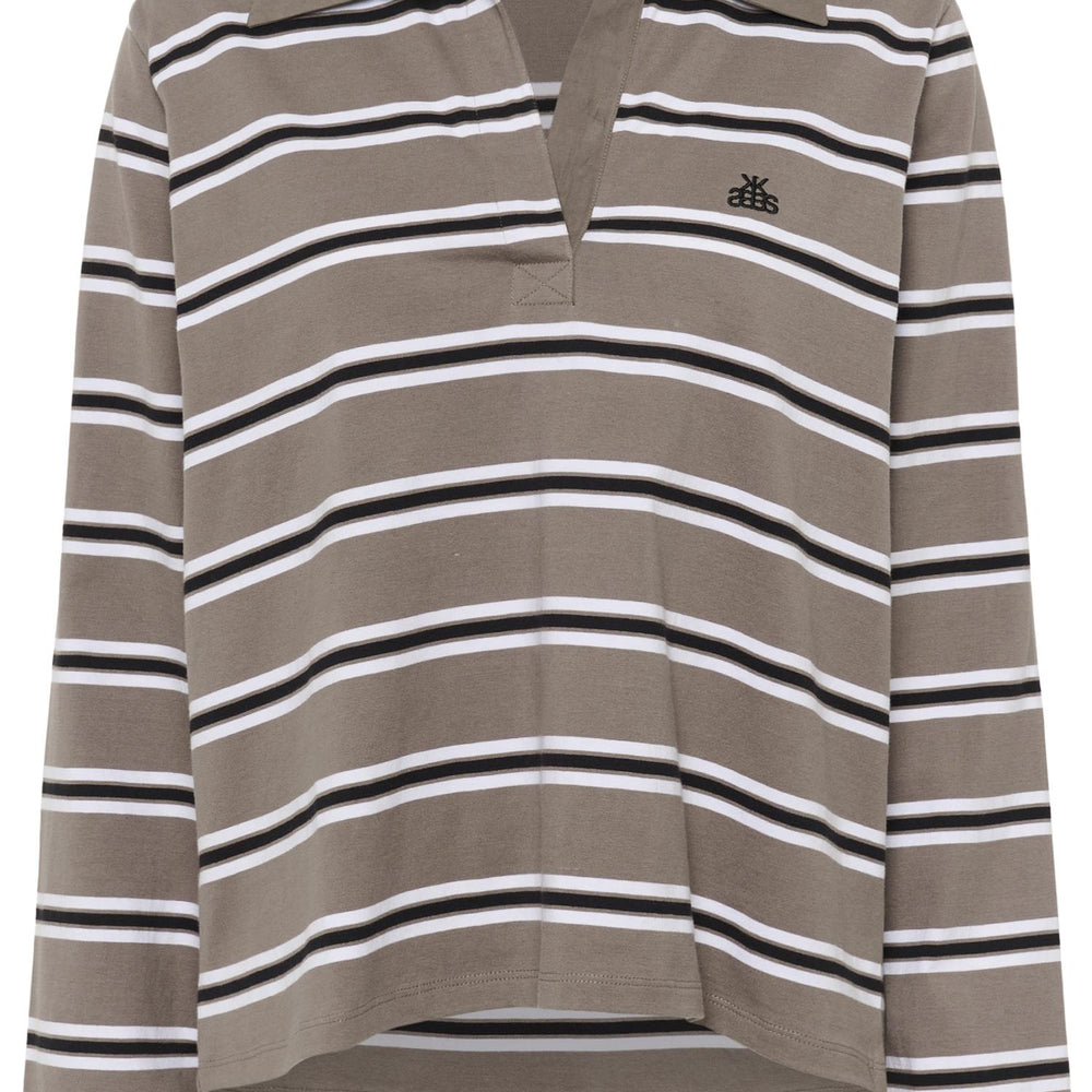Zuelma Striped Polo Long Sleeve