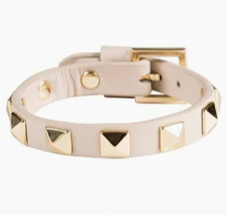 Leather Stud Bracelet Sand