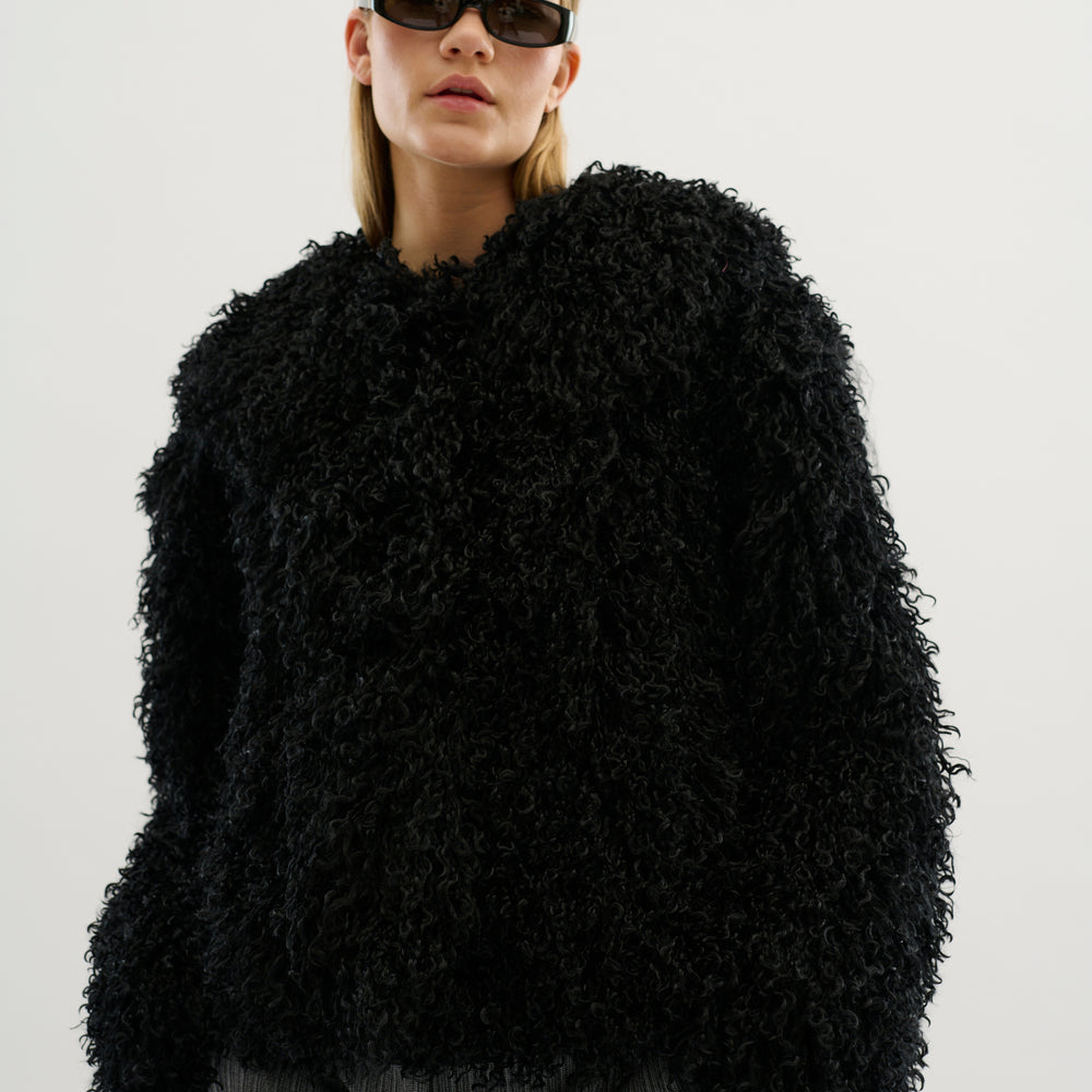 
                      
                        Spencer Fur Jacket Black
                      
                    