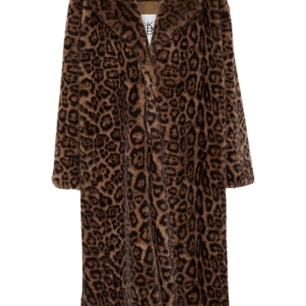 Tira Fur Coat Brown Leopard