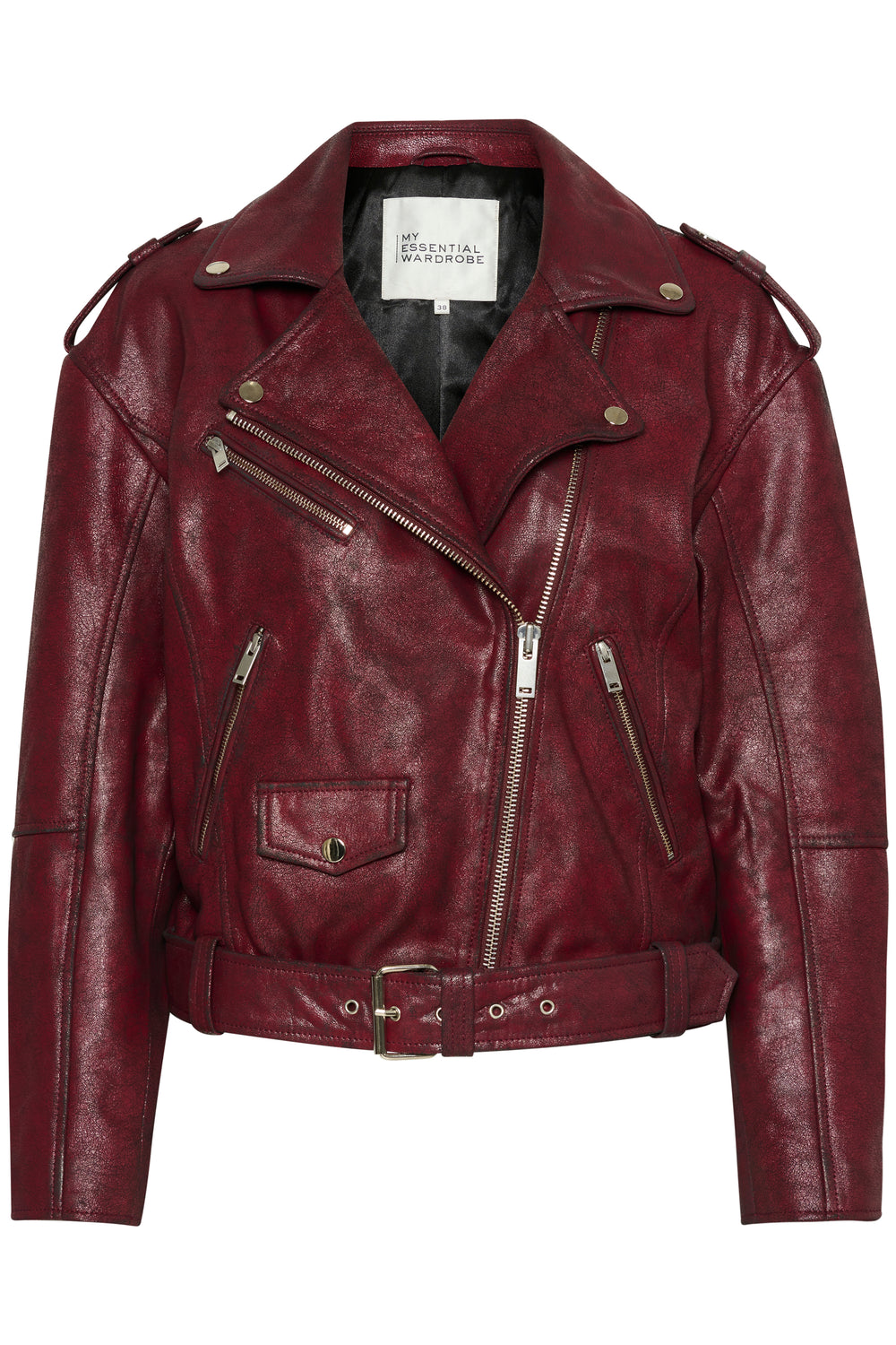 Gilo Leather Jacket Burgunder