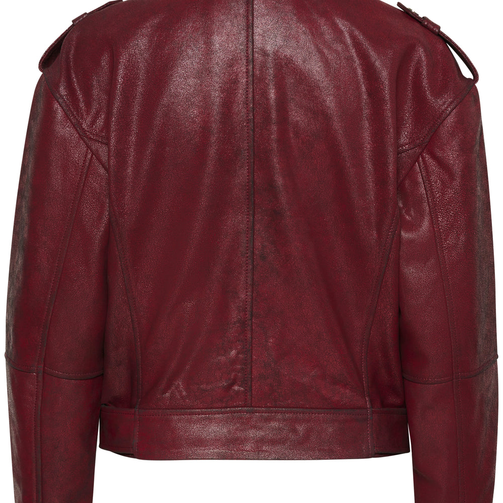 Gilo Leather Jacket Burgunder