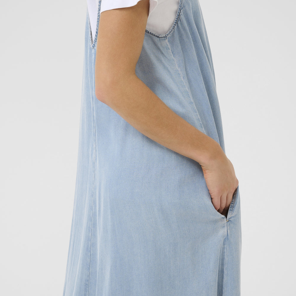 
                      
                        Nelly Strap Dress Light Blue Wash
                      
                    