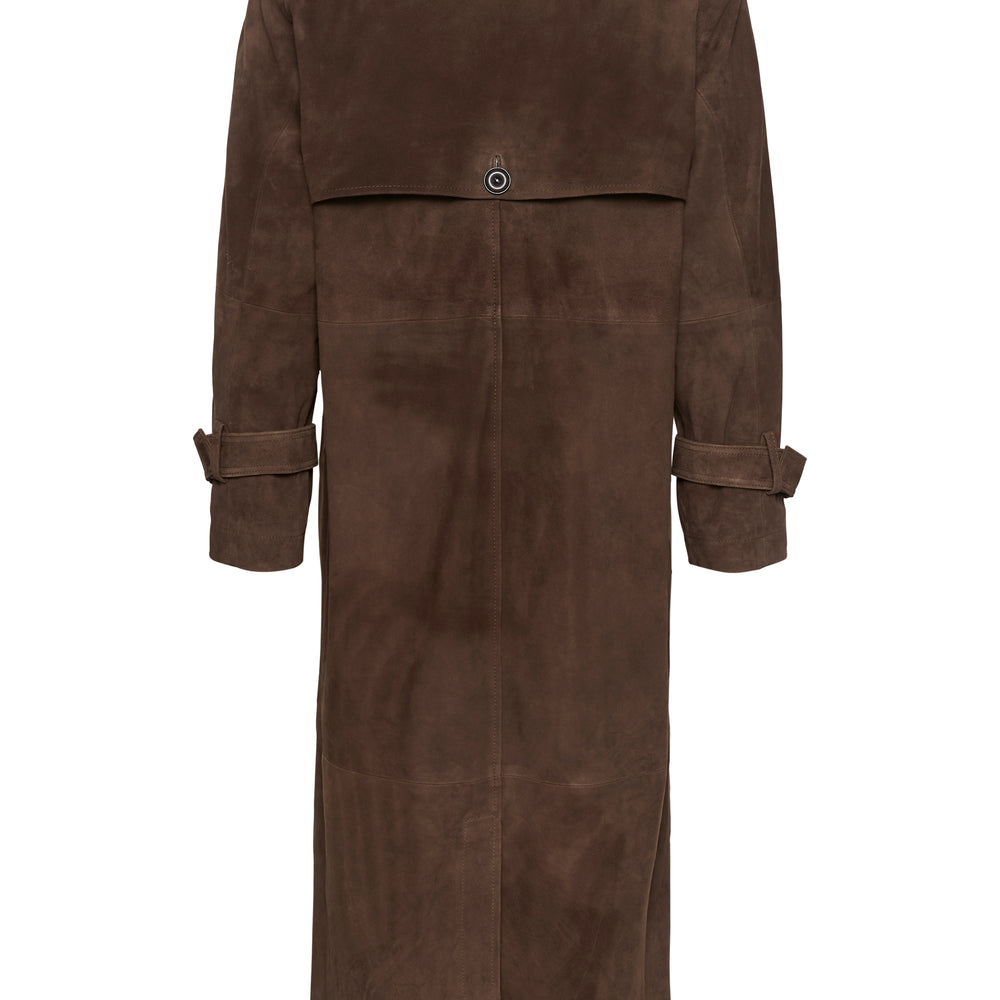 
                      
                        Tara Suede Trenchcoat Delicioso
                      
                    