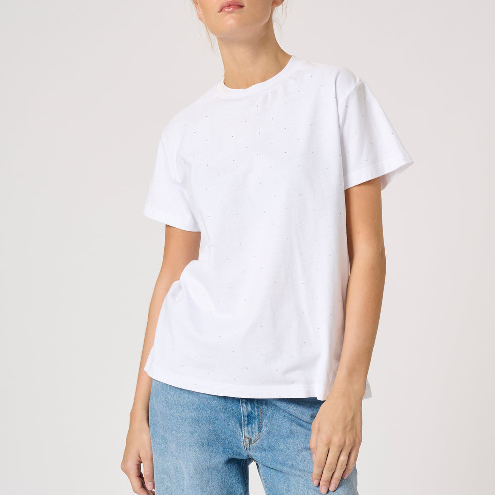 
                      
                        Hanne Rhinestone Tee White
                      
                    