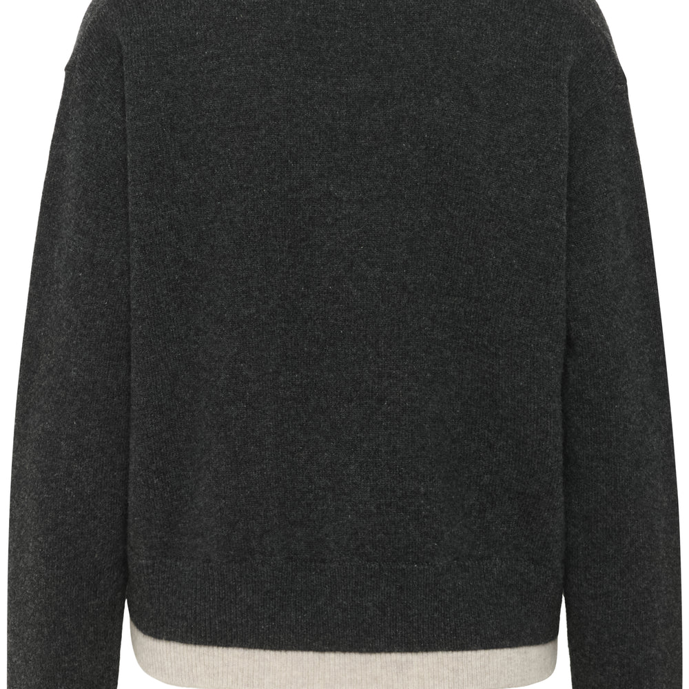 Tracy Knit Cardigan Dark Grey Melange