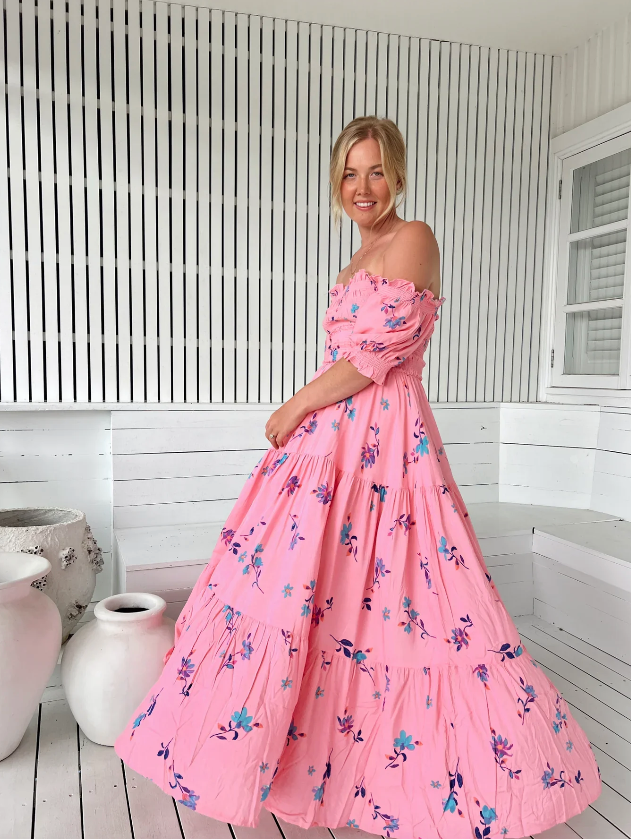 Wild Berry Claudette Maxi Dress