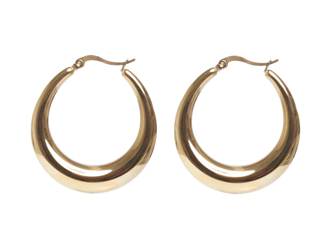 Fat Large Hoops Gold