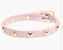 Leather Stud Bracelet Mini Light Pink