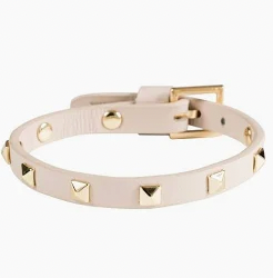 Leather Stud Bracelet Mini Sand