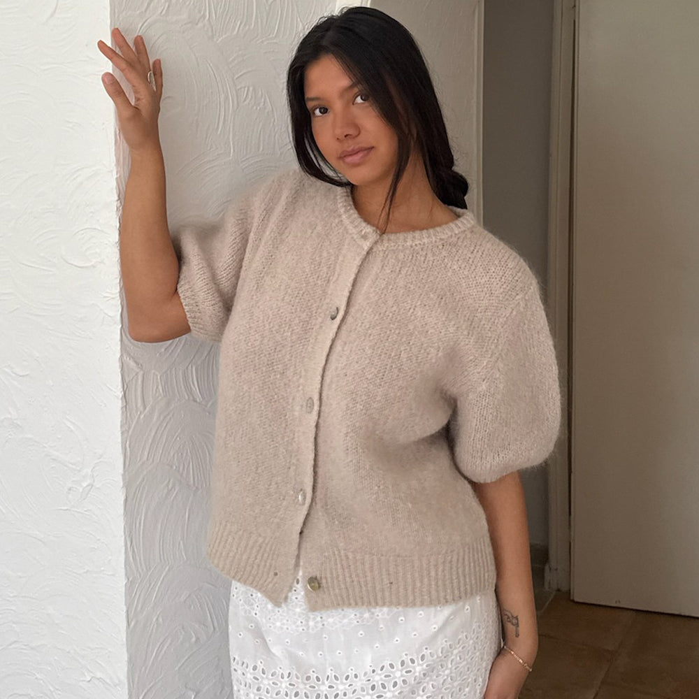 Ida Short Sleeve Cardigan PREORDER Beige