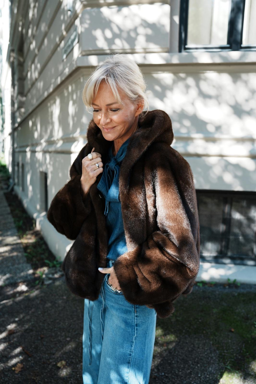 Verbier Fuskepels Jakke Brown