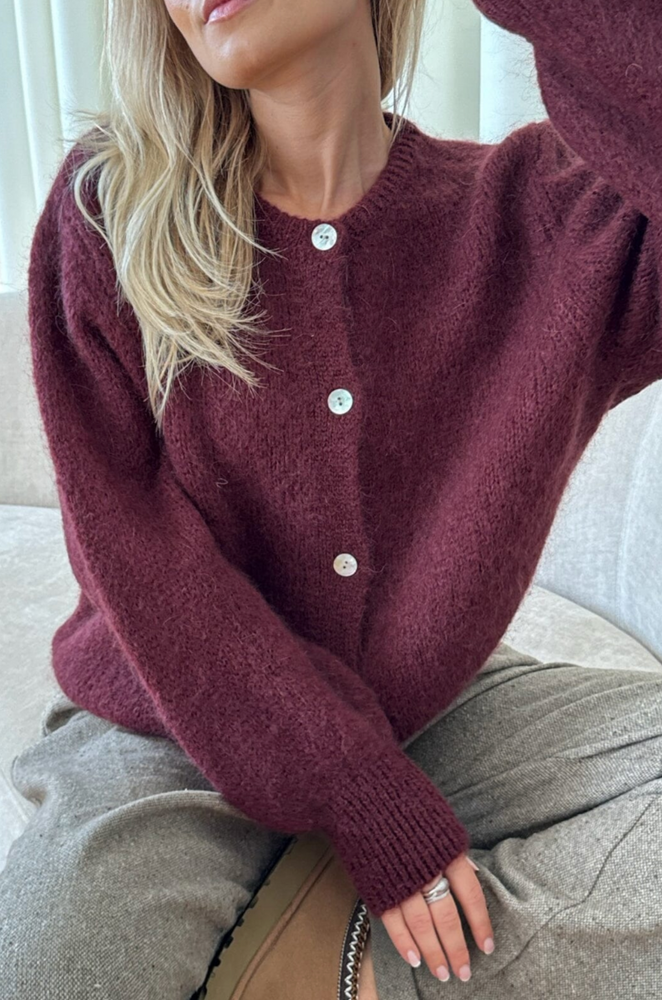 Ida Cardigan Bordeaux