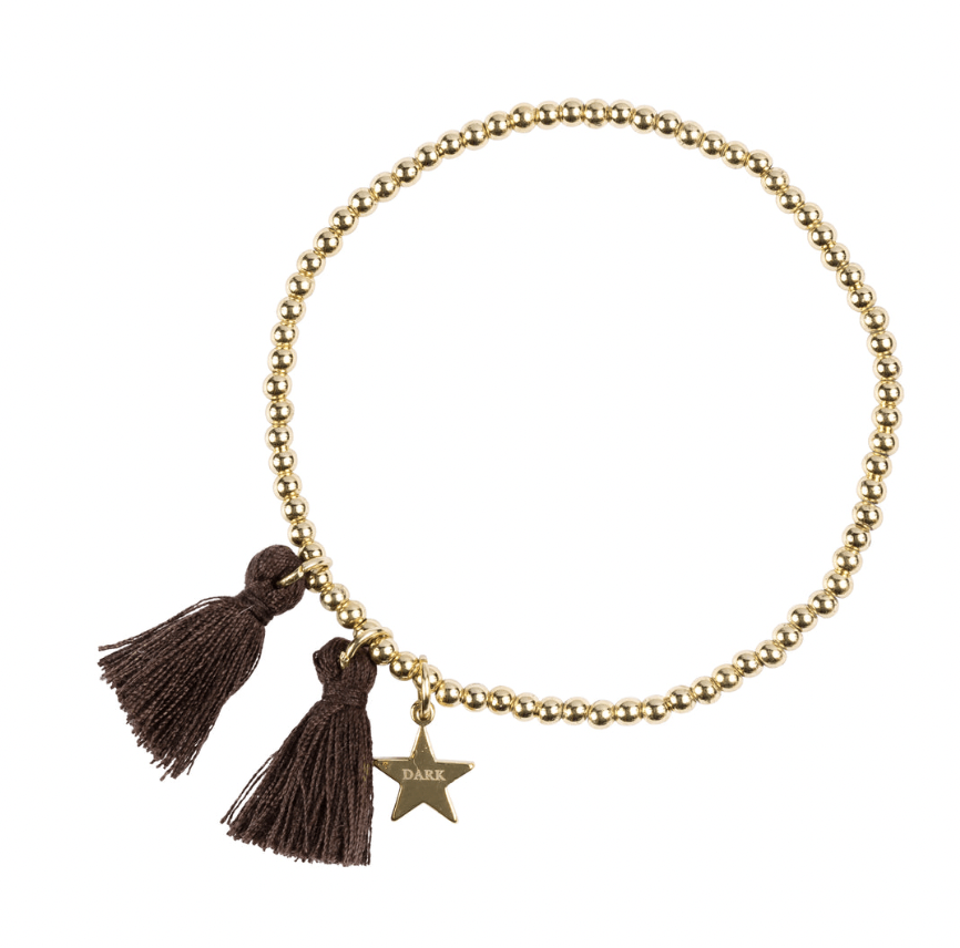 Metal Bead Bracelet w tassle