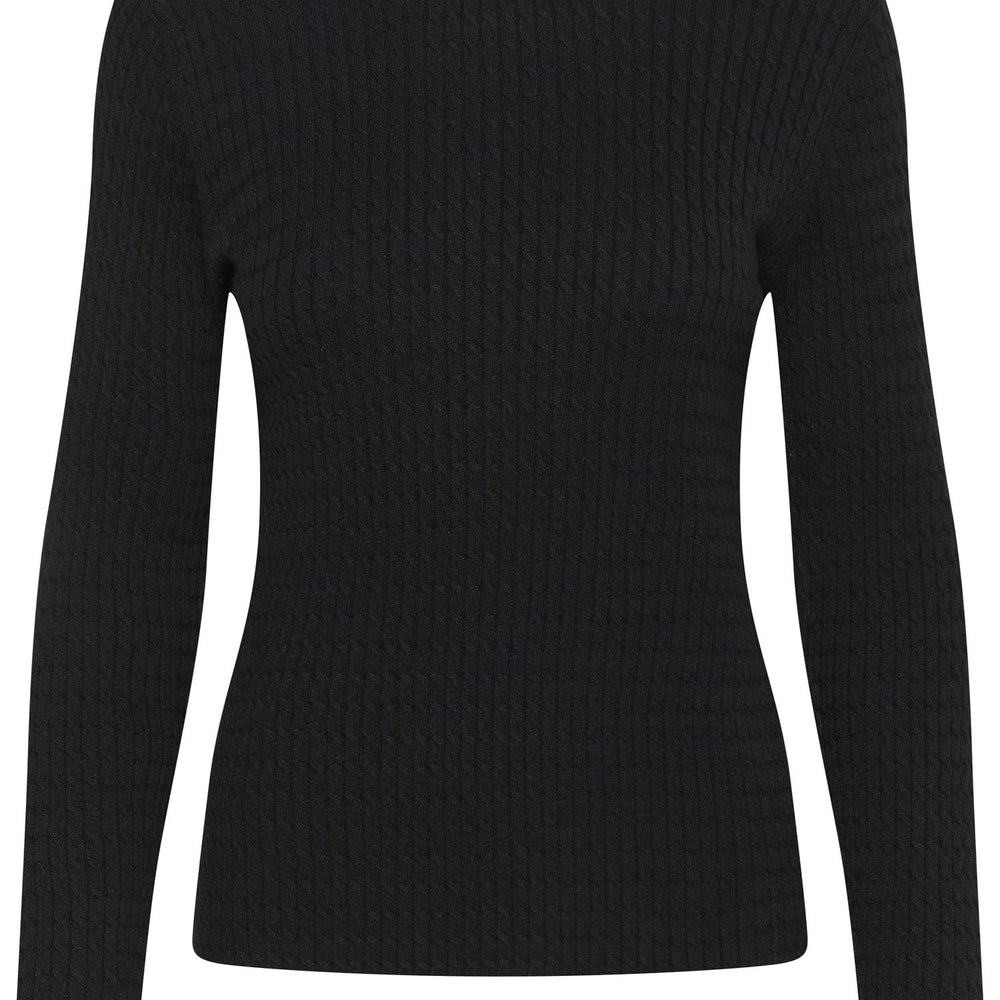 Spina Cable Pullover Black